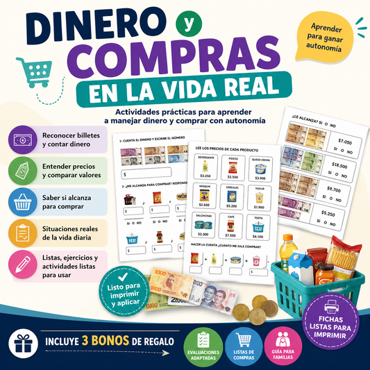 Dinero y Compras en la Vida Real, 👉 Actividades prácticas para aprender a manejar dinero