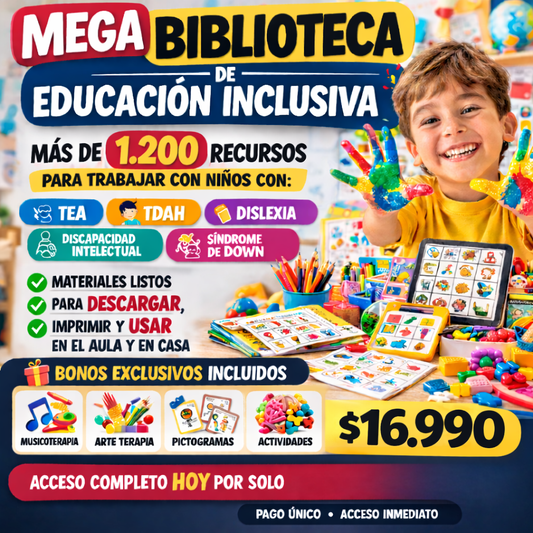 📚 Mega Biblioteca de Educación Inclusiva, Más de 1200 recursos educativos especializados